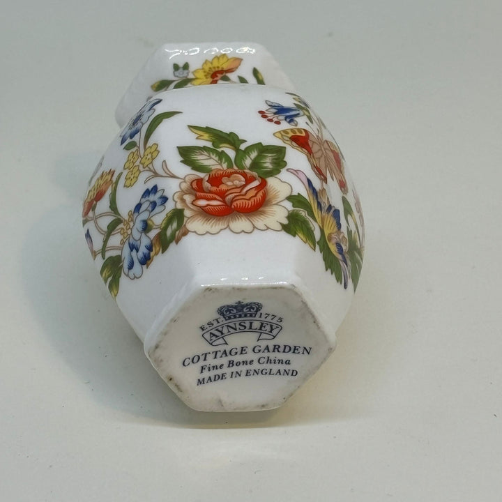 Vintage Collectable Aynsley Cottage Garden BUD VASE Fine English Bone China 3.25"
