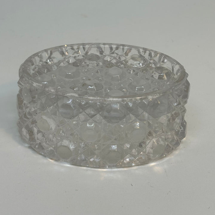 Vintage Moulded Glass Oval Bobble SALT CELLAR
