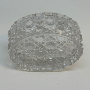 Vintage Moulded Glass Oval Bobble SALT CELLAR