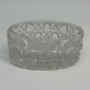 Vintage Moulded Glass Oval Bobble SALT CELLAR
