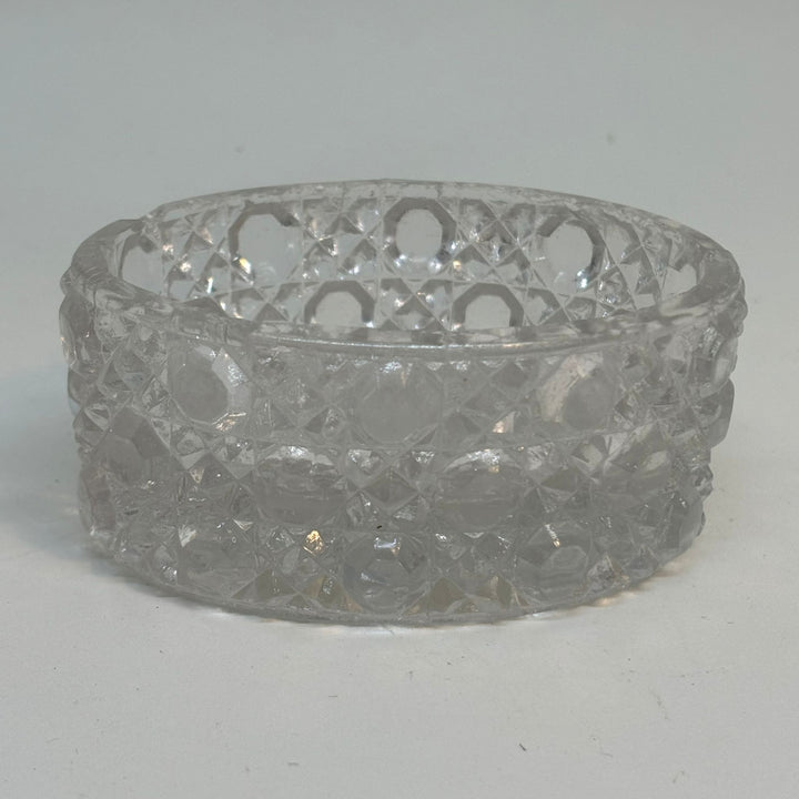 Vintage Moulded Glass Oval Bobble SALT CELLAR