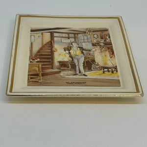 NEW HALL HANLEY Staffordshire Mr Pecksniff WALL PLATE 1950s Martin Chuzzlewit Charles Dickens