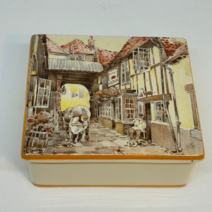 NEW HALL HANLEY Staffordshire The Crown TRINKET BOX 1950s Old London