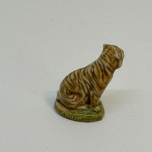 Load image into Gallery viewer, Vintage Wade Whimsies Miniature Porcelain Sitting Tiger Figurine 1.5" 1980s