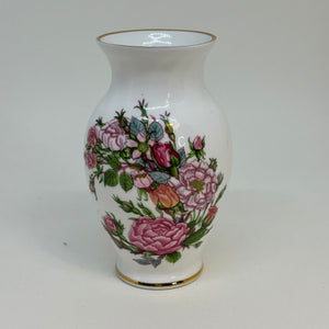 Vintage Collectable Aynsley Rose Garden BUD VASE Fine Bone China 3.25"