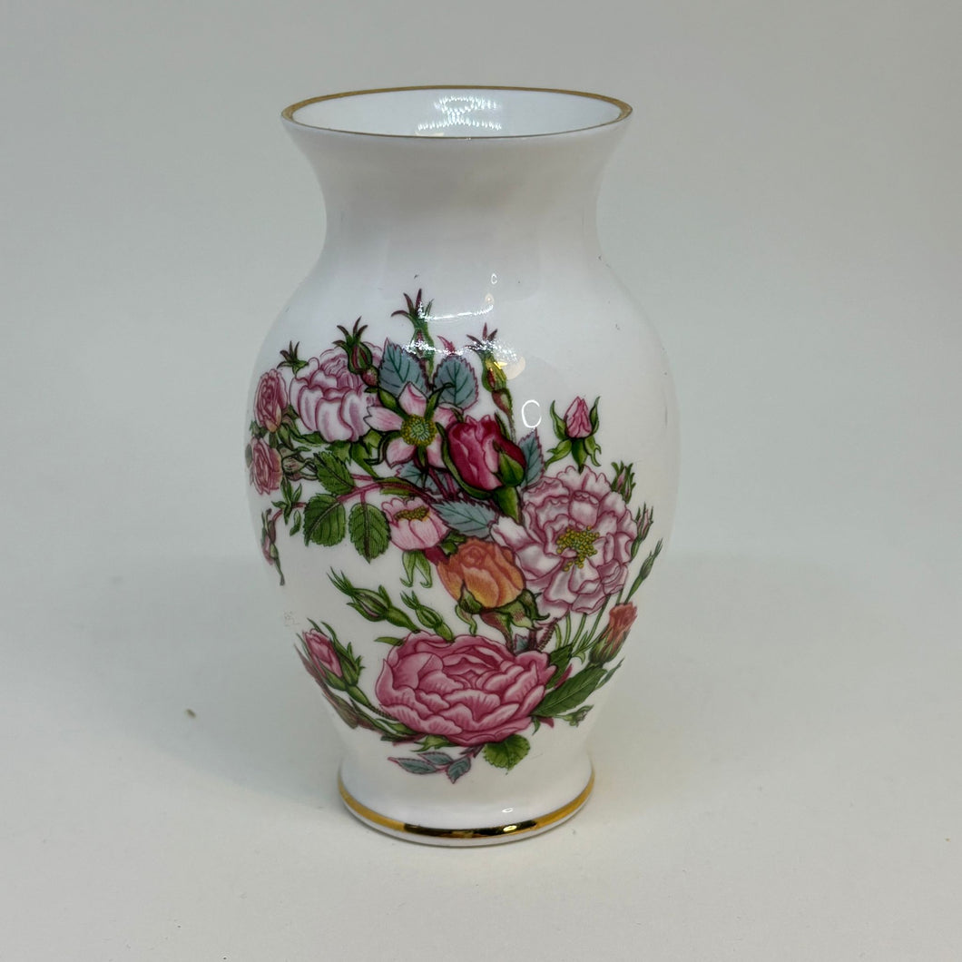 Vintage Collectable Aynsley Rose Garden BUD VASE Fine Bone China 3.25