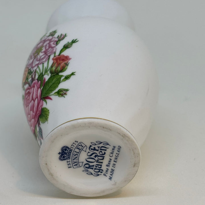Vintage Collectable Aynsley Rose Garden BUD VASE Fine Bone China 3.25"