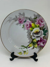 Load image into Gallery viewer, Vintage Japanese Yellow &amp; Pink Flowers Bone China Gold Castle Tea Set Trio