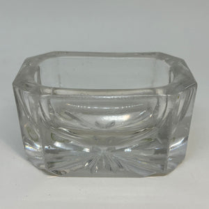 Vintage Rectangular Moulded Glass SALT CELLAR Art Deco Style