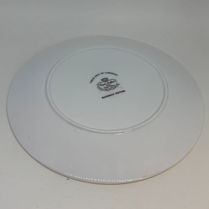 ROYAL GRAFTON Twelve Days of Christmas Plate, Eleven Pipers Piping