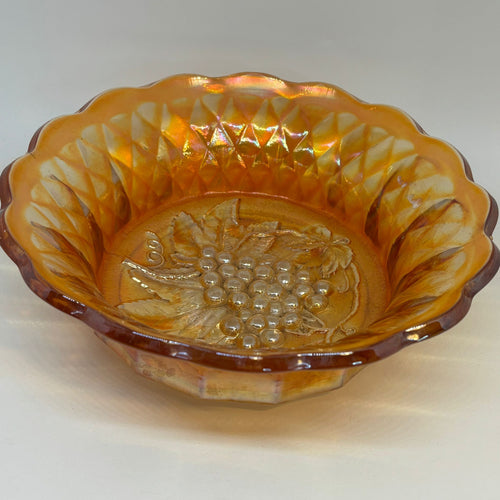 Retro Vintage Carnival Glass Fruit or Serving Bowl