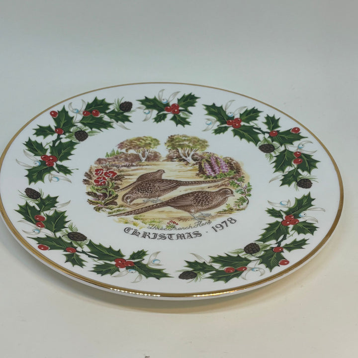 ROYAL GRAFTON Twelve Days of Christmas Plate, Three French Hens