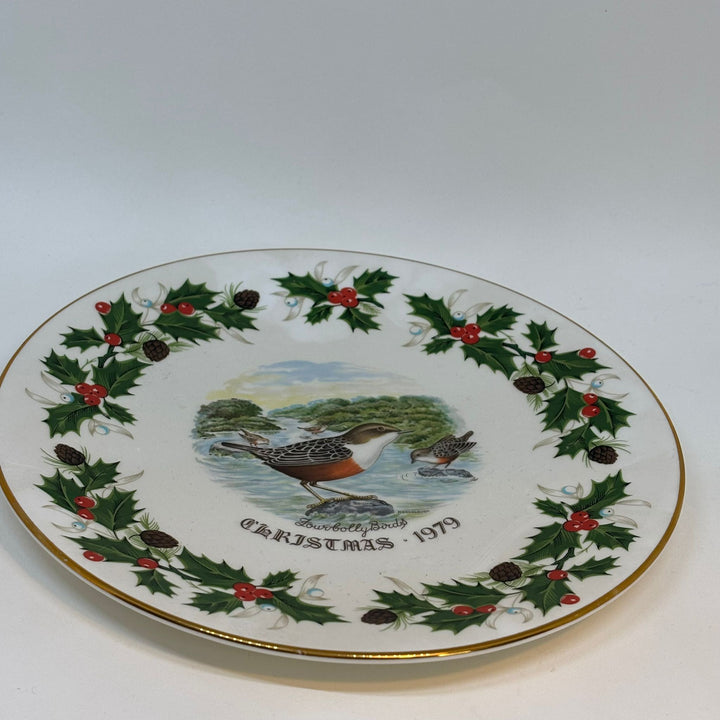 ROYAL GRAFTON Twelve Days of Christmas Plate, Four Colly Birds
