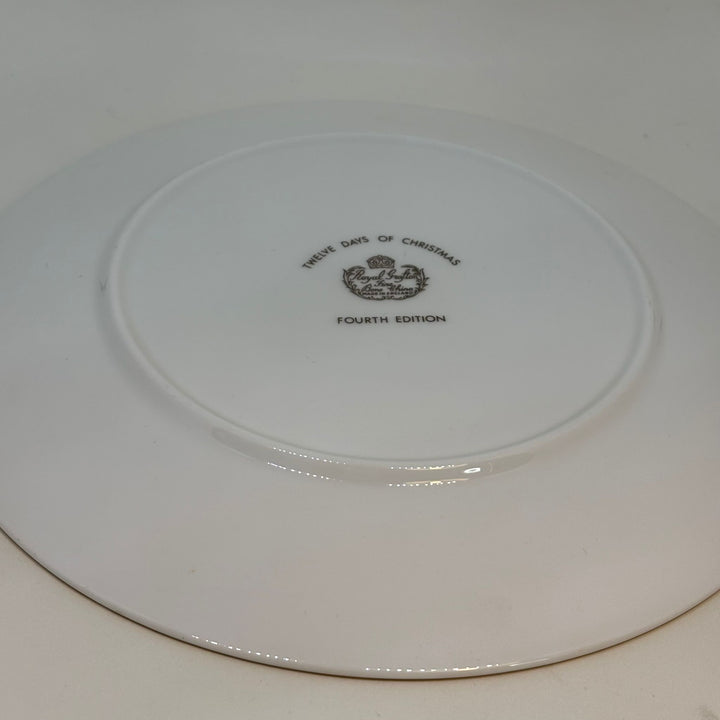 ROYAL GRAFTON Twelve Days of Christmas Plate, Four Colly Birds