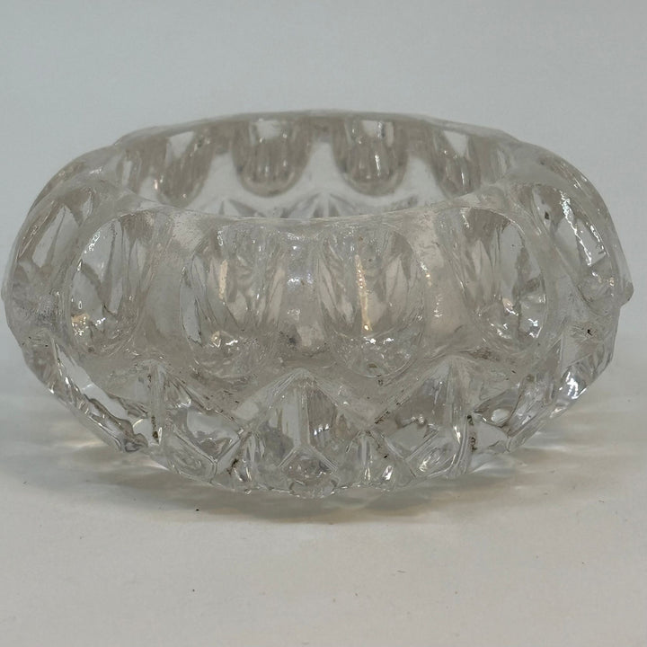 Vintage Round Pressed Glass SALT CELLAR