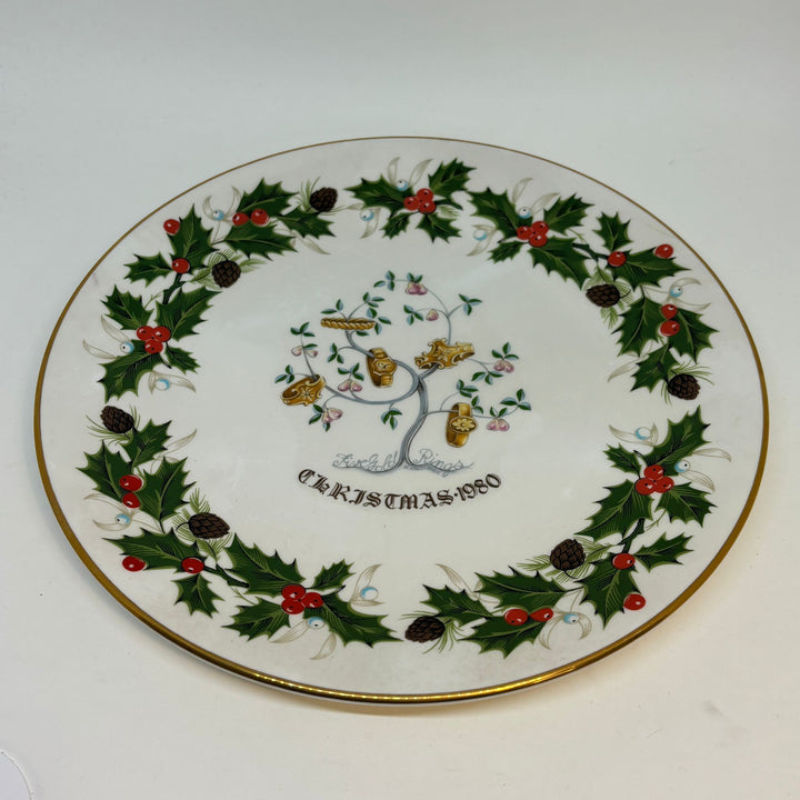 ROYAL GRAFTON Twelve Days of Christmas Plate, Five Gold Rings