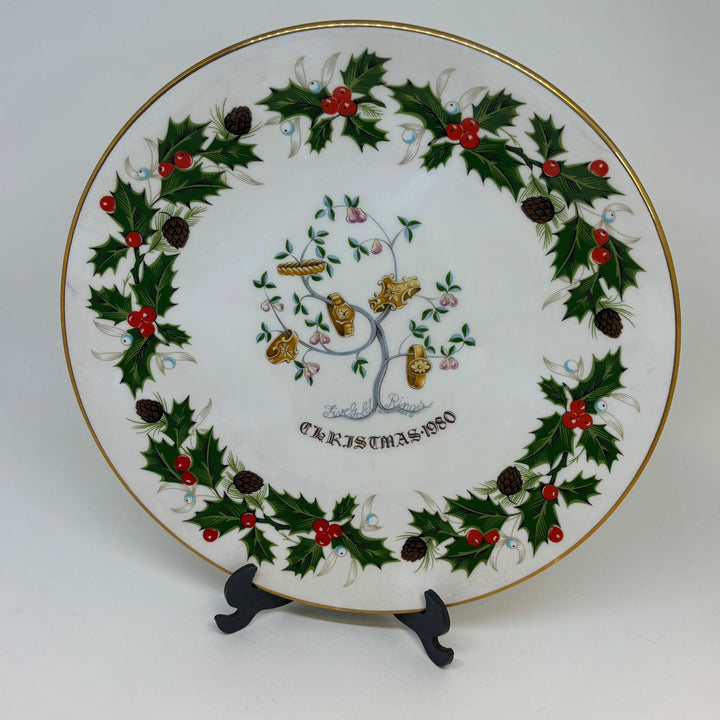 ROYAL GRAFTON Twelve Days of Christmas Plate, Five Gold Rings