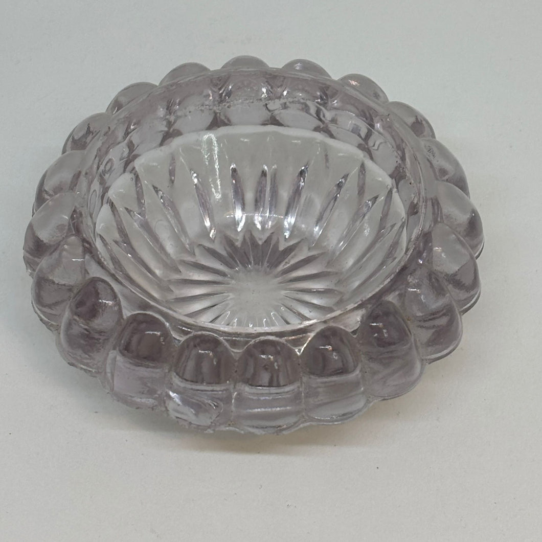 Vintage Round Pressed Glass SALT CELLAR