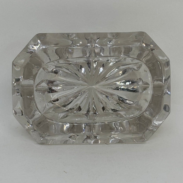 Vintage Hexagonal Pressed Glass Salter