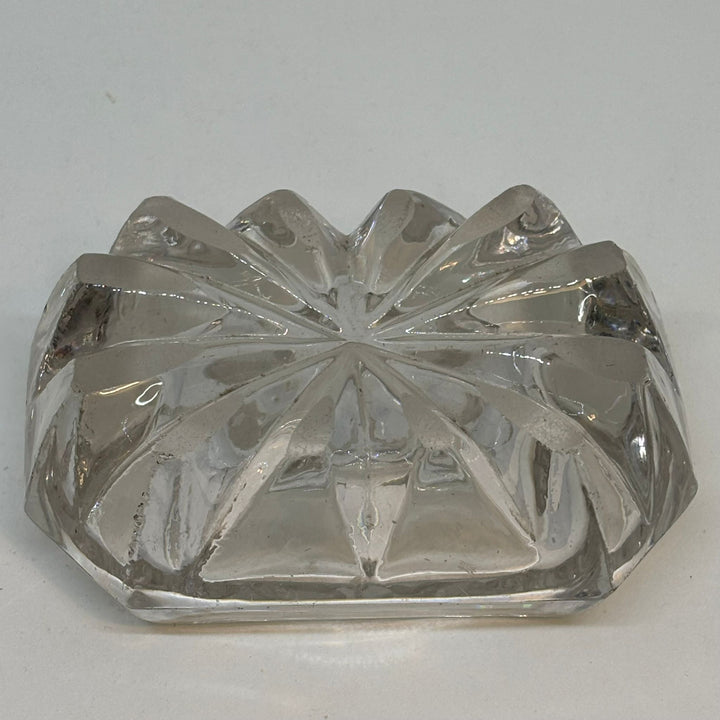 Vintage Hexagonal Pressed Glass Salter