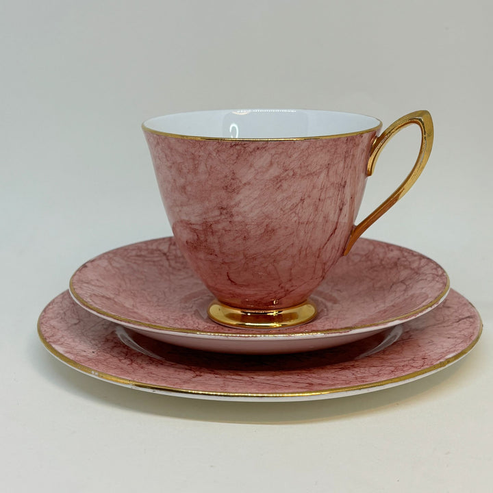 Vintage Royal Albert Pink Gossamer Trio (Tea Plate, Teacup and Saucer)