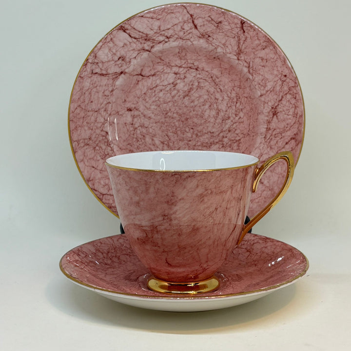 Vintage Royal Albert Pink Gossamer Trio (Tea Plate, Teacup and Saucer)