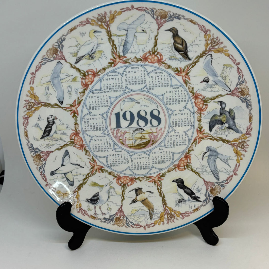 Vintage Wedgwood Collectable 1988 Calendar Plate