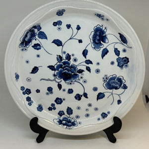 Vintage POOLE POTTERY Blue Sprays Plate