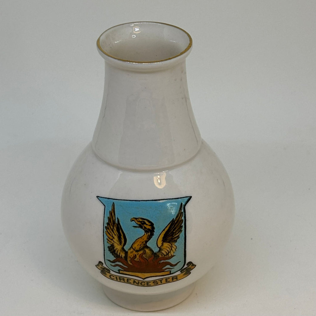 WH Goss China CRESTED WARE Miniature VASE Souvenir of CIRENCESTER