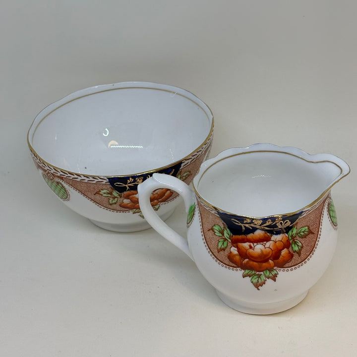 Vintage BELL CHINA CREAMER and SLOP BOWL