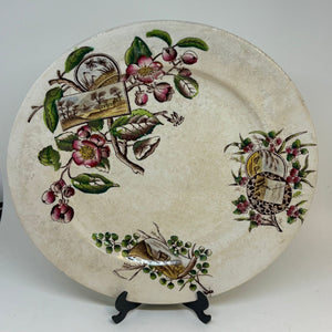 Antique Agriculture Themed Blossom Plate