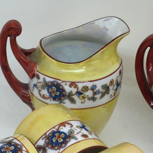 Vintage Japanese Eggshell Lustre Ware China TEA SET