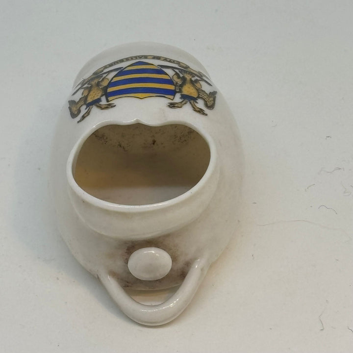 WH Goss China CRESTED WARE Miniature SALT POT Souvenir of CITY OF SALISBURY