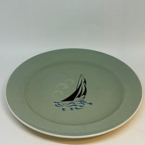 Vintage POOLE POTTERY Sailboat Dinner Plate