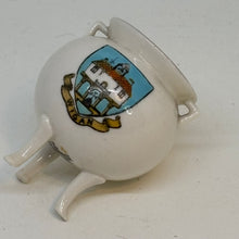 Load image into Gallery viewer, WH Goss China CRESTED WARE Miniature BRONZE POT Souvenir of WIGAN