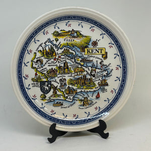 Vintage Staffordshire Tableware Map of Kent 7.5”