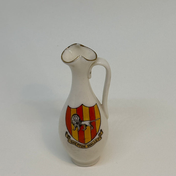 Vintage WH Goss CRESTED WARE Shepton Mallet Ewer Vase