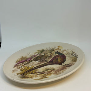 Vintage West Highland Pheasant Oval Steak Platter
