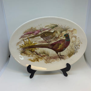 Vintage West Highland Pheasant Oval Steak Platter