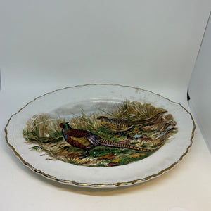 Vintage Oval Pheasant Themed Serving Platter Liverpool Road Pottery 12"