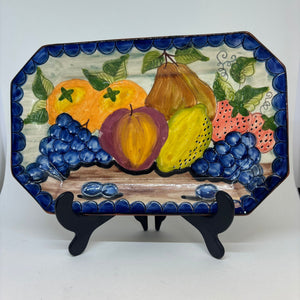 Olaria Mário Ramalho Hand-Painted Portuguese Majolica Platter