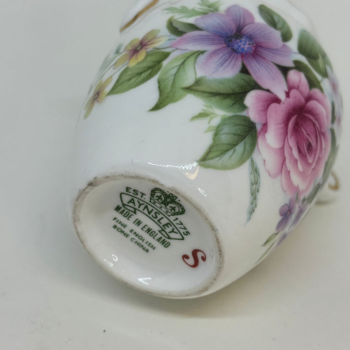 Vintage Collectable Aynsley Rose & Violet BUD VASE