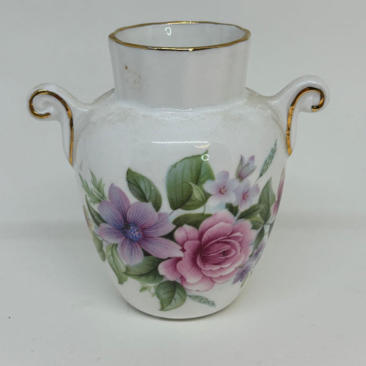 Vintage Collectable Aynsley Rose & Violet BUD VASE