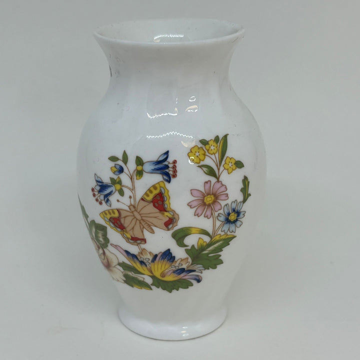 Vintage Collectable Aynsley Rose & Violet BUD VASE Round Shape