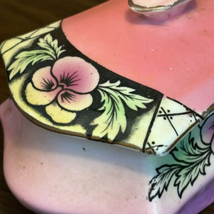 Vintage Pink Luster Lidded Trinket Box