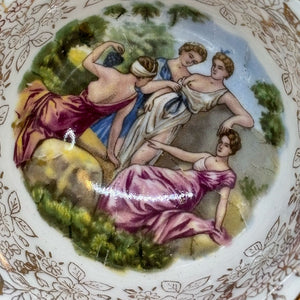 AYNSLEY 22kt Gold Filigree Teacup, Saucer and Tea Plate Trio