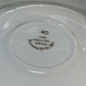 AYNSLEY 22kt Gold Filigree Teacup, Saucer and Tea Plate Trio