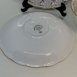 AYNSLEY 22kt Gold Filigree Teacup, Saucer and Tea Plate Trio