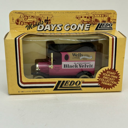 Lledo Model of Days Gone 1983 Wells Black Velvit Van