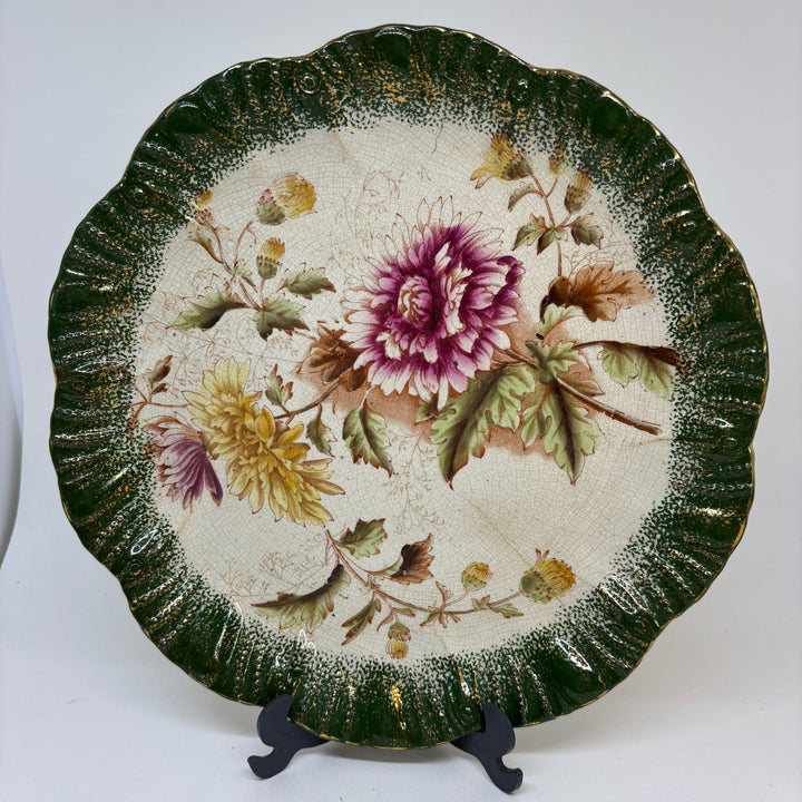 BARKERS & KENT Antique Chrysanthemum Gilded Plate